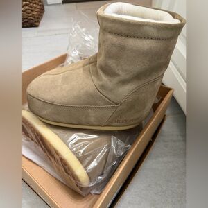 Moon Boot Tan Suede Ankle Boots